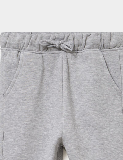 Pantalon jogging regular 2 poches gris clair gar&ccedil;on