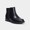 Boots chelsea plates noir fille