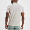 Polo piqu&eacute; manches courtes coton gris clair homme