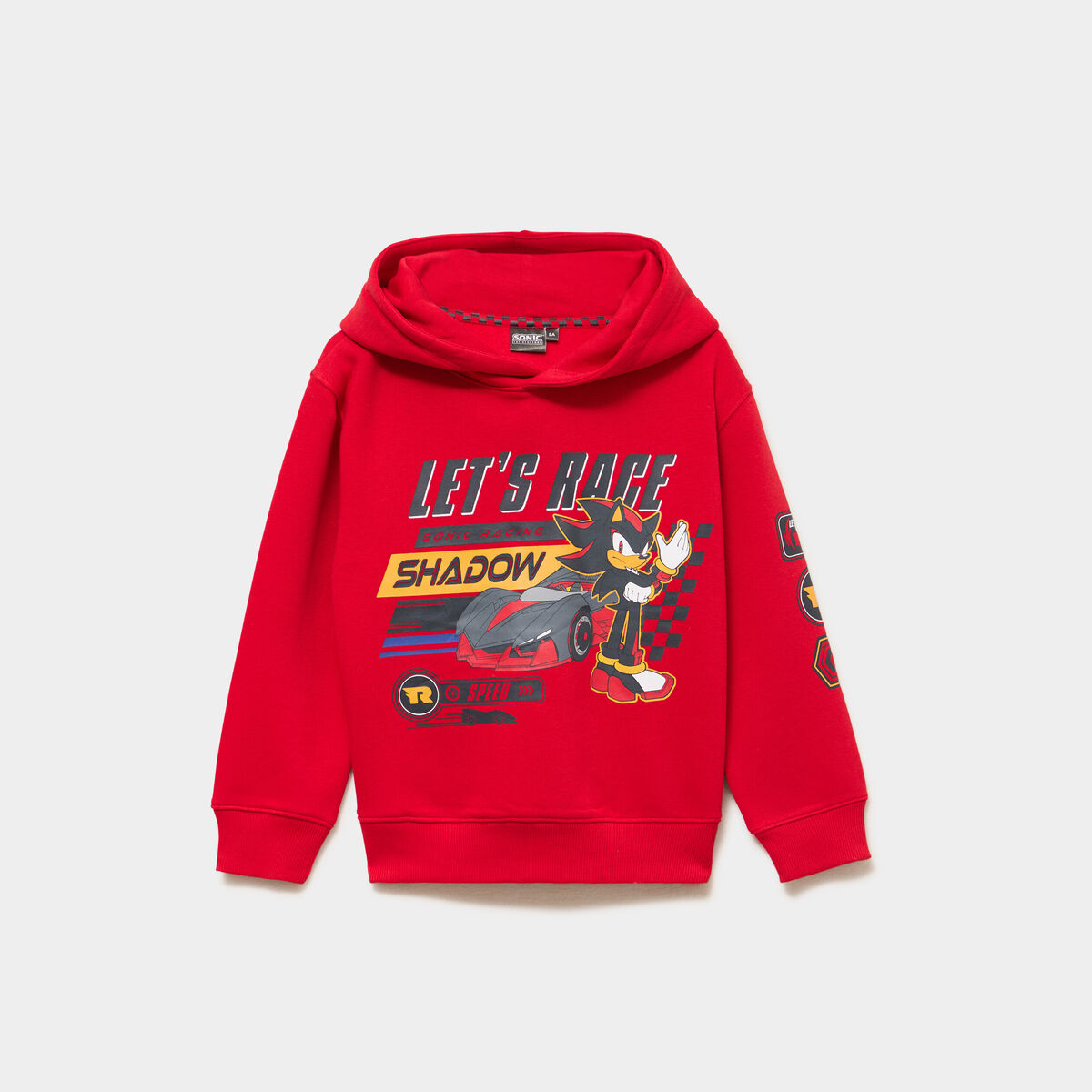 Sweat hoodie &agrave; capuche Sonic rouge gar&ccedil;on