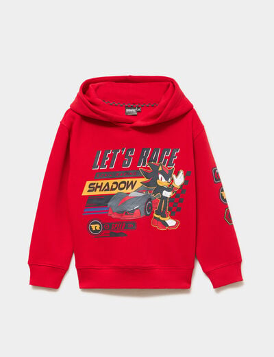 Sweat hoodie &agrave; capuche Sonic rouge gar&ccedil;on