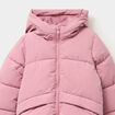 Doudoune chaude à capuche vieux rose fille