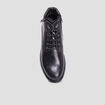 Boots zippées en cuir noir homme