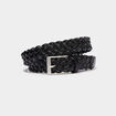 Ceinture tress&eacute;e noir homme