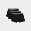 Lot 3 boxers coton majoritaire noir homme