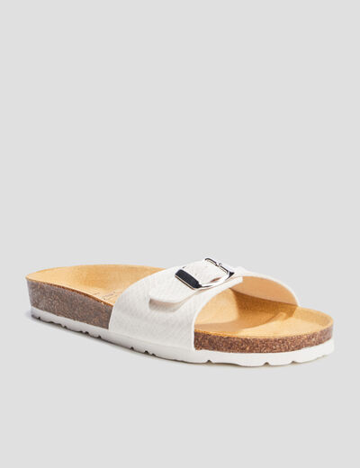 Mules blanc femme