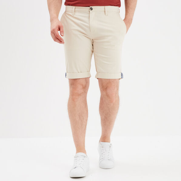 short chino slim creeks beige homme Short chino slim Creeks beige homme