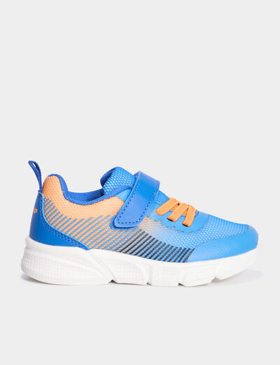 Baskets running à scratchs bleu garçon