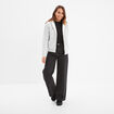 Sweat zipp&eacute; doublure effet sherpa gris femme