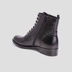 Bottines en cuir zippées noir femme