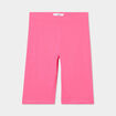 Legging cycliste coton taille élastiquée rose fushia fille