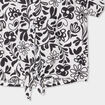 Chemise nou&eacute;e manches courtes ecru fille