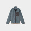 Veste effet sherpa zipp&eacute;e 3 poches bleu gris homme