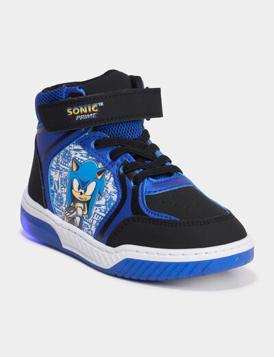 Baskets montantes lumineuses Sonic bleu garçon