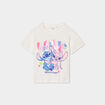 T-shirt manches courtes coton Stitch blanc fille