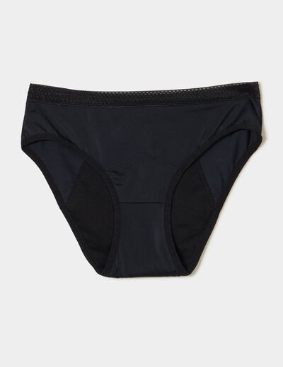 Culotte menstruelle microfibre noir femme