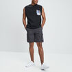 Bermuda cargo à coulisse gris foncé homme