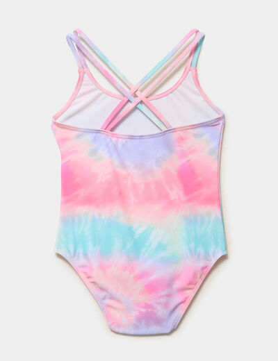 Maillot de bain une pi&egrave;ce tie and dye multicolore fille