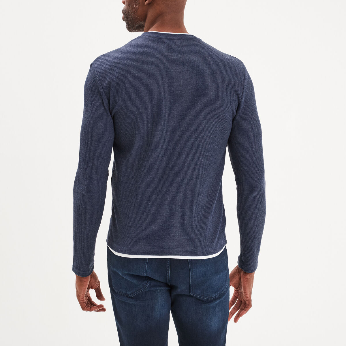 T-shirt col rond Creeks bleu marine homme