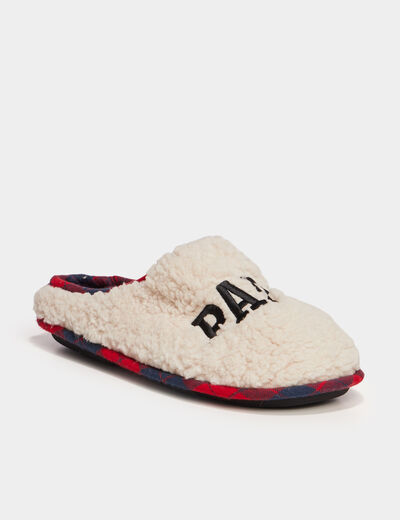 Chaussons mules Noël sable homme