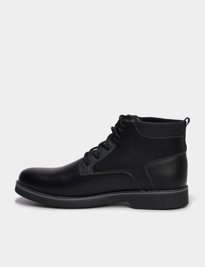 Bottines &agrave; lacets noir homme