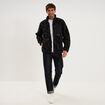 Veste effet sherpa zipp&eacute;e 3 poches noir homme