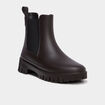Bottes de pluie crant&eacute;es marron femme