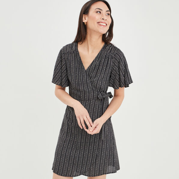 robe courte portefeuille noir femme Robe courte portefeuille noir femme