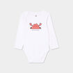 Body US coton Monsieur Caca x La Halle blanc b&eacute;b&eacute; gar&ccedil;on