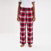 Pantalon de pyjama en coton ajusable rouge femme