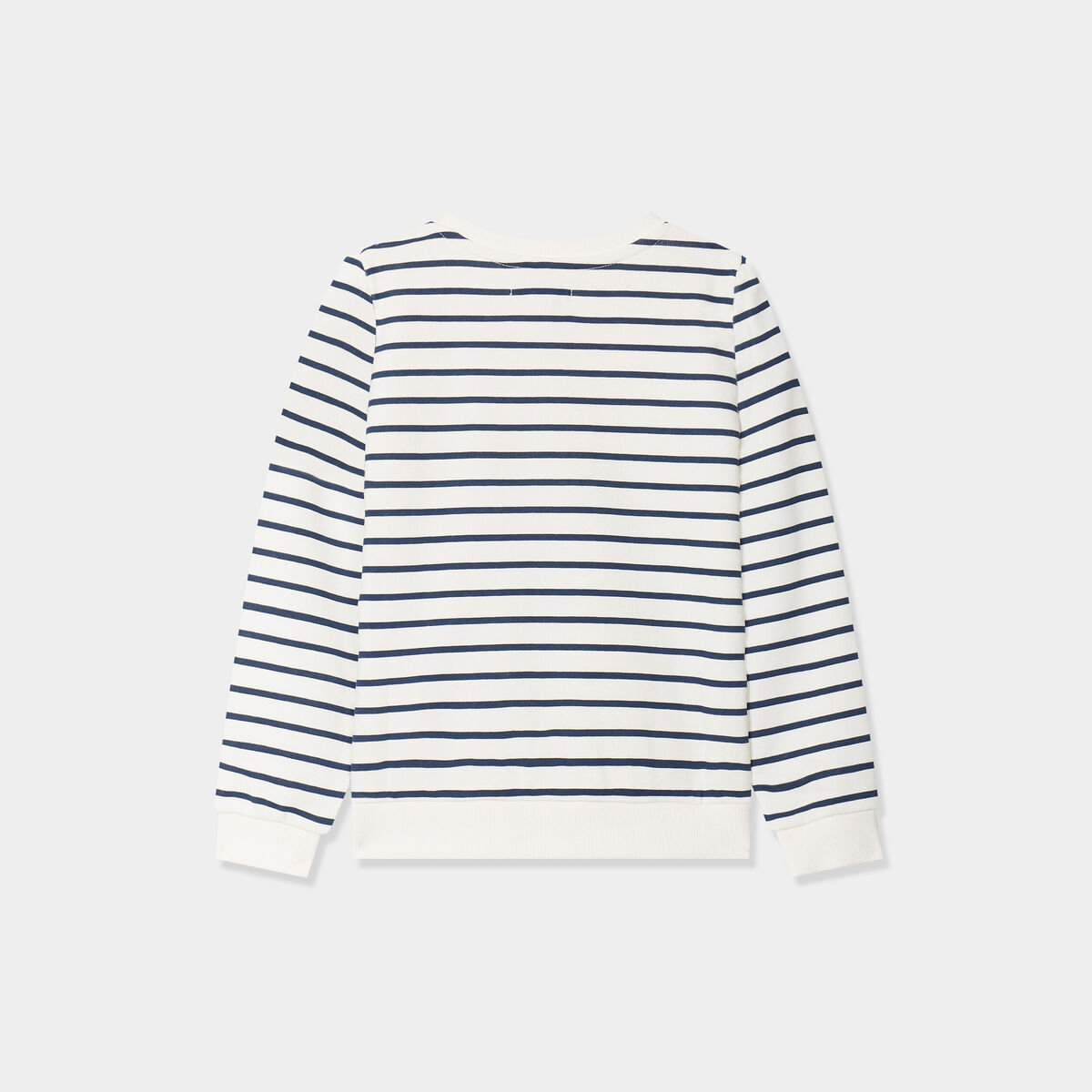 Sweat avec col rond Creeks ecru fille
