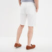 Bermuda chino à coulisse lin mélangé blanc homme