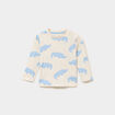 T-shirt manches longues coton ecru b&eacute;b&eacute; gar&ccedil;on