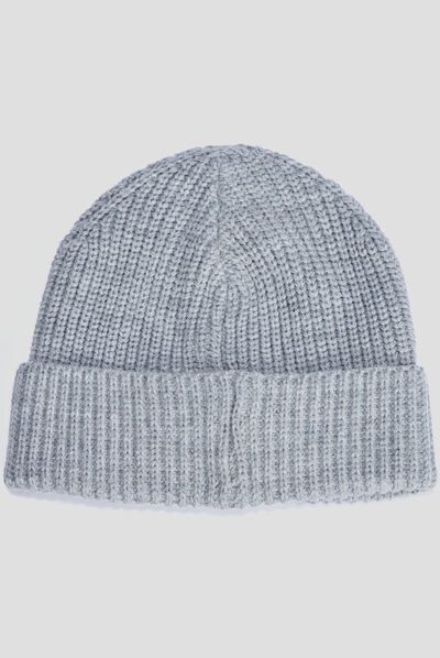 Bonnet gris clair homme