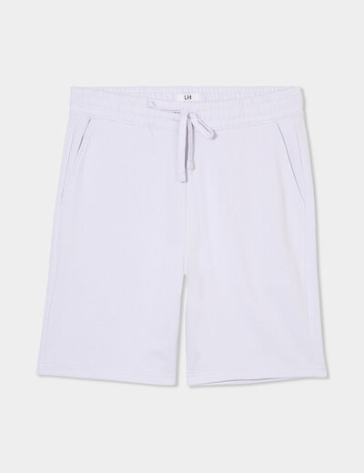 Short de jogging en molleton parme homme