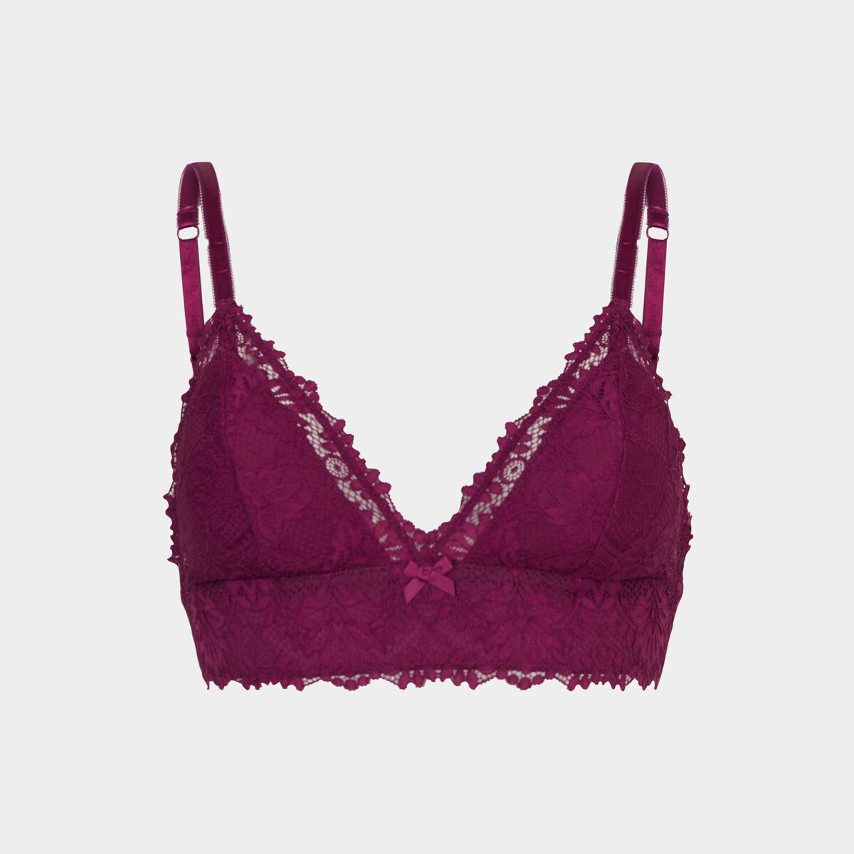 Soutien-gorge triangle paddé rouge femme