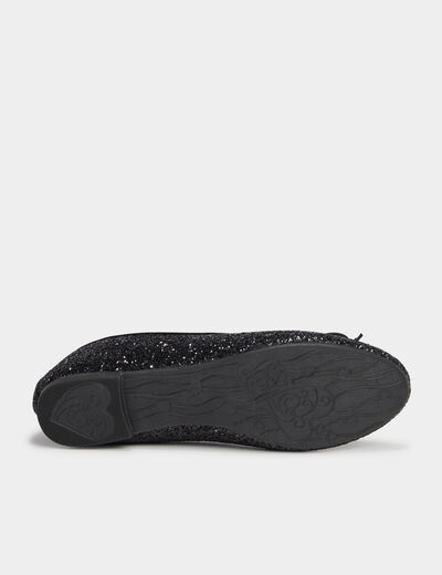 Ballerines à paillettes noir femme