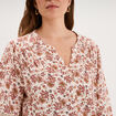 Blouse droite manches longues coton ecru femme grande taille
