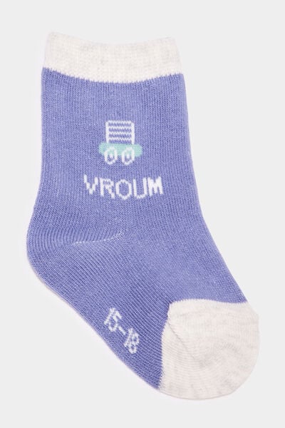 Lot 5 paires chaussettes coton multicolore b&eacute;b&eacute; gar&ccedil;on