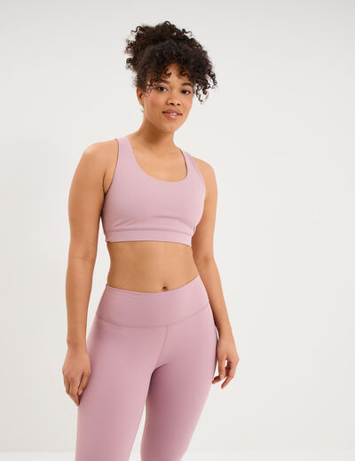 Brassi&egrave;re de sport dos nageur mauve femme