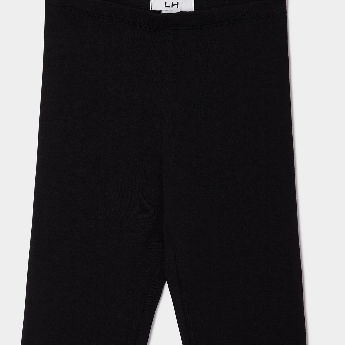 Legging long coton taille &eacute;lastiqu&eacute;e noir fille