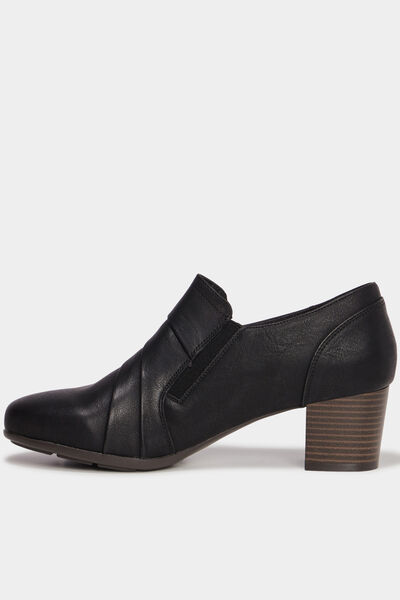 Bottines confort &agrave; talons zipp&eacute;s noir femme