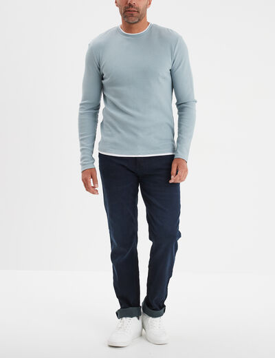 T-shirt col rond Creeks gris homme