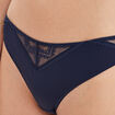 Culotte avec dentelle bleu marine femme