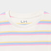 T-shirt c&ocirc;tel&eacute; manches courtes ecru fille
