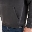 Sweat hoodie molleton manches longues gris fonc&eacute; homme