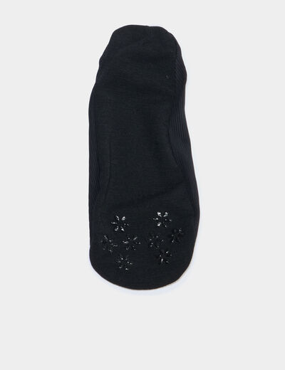 Lot 2 prot&egrave;ge-pieds c&ocirc;tel&eacute;s noir femme