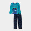 Ensemble pyjama en velour 2 pi&egrave;ces bleu gar&ccedil;on