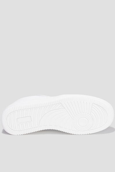Baskets basses &agrave; lacets blanc homme