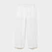 Pantalon de plage voile de coton blanc femme